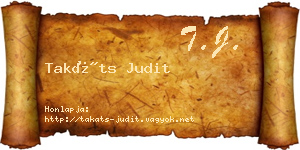 Takáts Judit névjegykártya